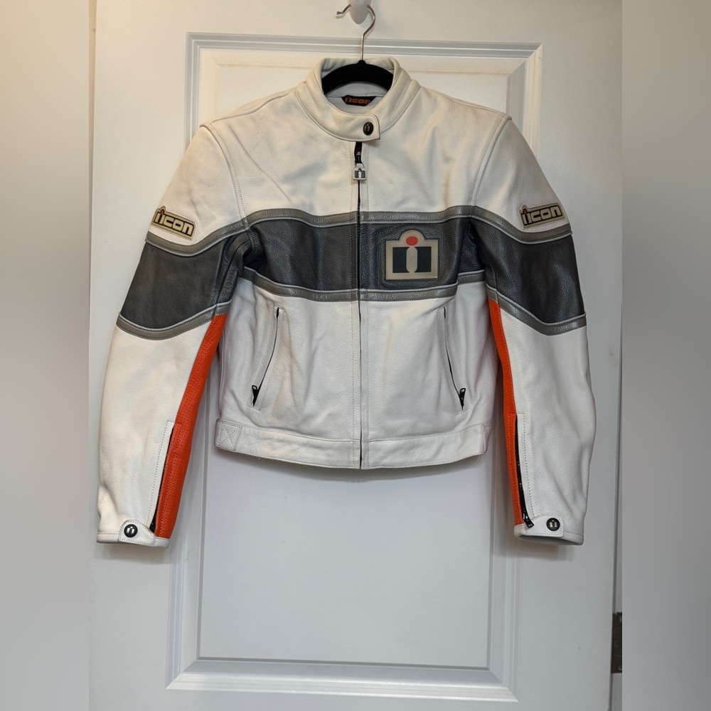 NWOT ICON Neo Daytona Leather Motorcycle Racing Jacket